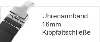 Uhrenarmband in 16mm mit Kippfaltschließe