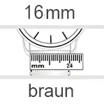 Uhrenarmband 16mm braun