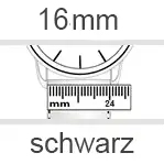 Uhrenarmband 16mm schwarz