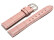 Uhrenarmband - echt Leder - Kroko Prägung - rosa 12mm Stahl