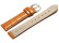 Uhrenarmband - echt Leder - Kroko Prägung - orange 18mm Stahl