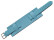 Uhrenarmband - Leder - Business - mit Unterlage - hellblau 16mm Stahl