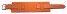 Uhrenarmband - Leder - Business - mit Unterlage - orange 8mm Stahl