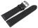 Uhrenarmband Leder Carbon Prägung schwarz rote Naht 24mm Stahl