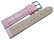 Uhrenarmband - gepolstert - Kroko Prägung - Leder - rosa 24mm Stahl