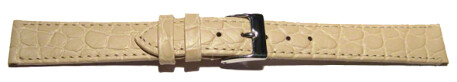 Uhrenarmband Leder sand 14mm Gold Safari