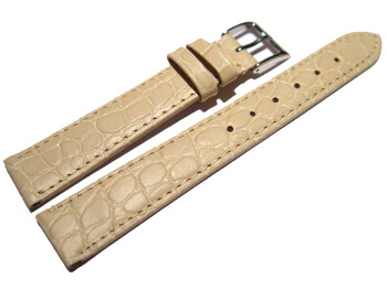 Uhrenarmband Leder sand 16mm Gold Safari