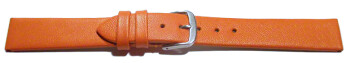 Uhrenarmband Leder Business orange 16mm Stahl