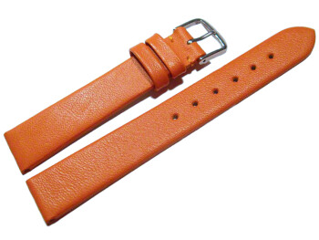 Uhrenarmband Leder Business orange 16mm Gold