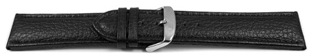 Uhrenarmband - echt Leder - genarbt - schwarz - 28mm