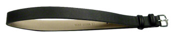 Wickel-Uhrenarmband - Glatt - schwarz - 350mm - XS 14mm Gold