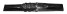 Kippfaltschließe - Leder - Uhrenarmband - Teju look - schwarz 22mm Stahl