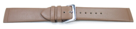 Uhrenarmband Leder - für Uhren mit verschraubtem Bandanstoß - hellbraun 16mm Stahl