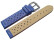 Uhrenarmband - Leder - Style - blau - 16mm Gold