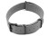 Uhrenarmband - Grau - echtes Leder - Nato - Schwarze Metallteile 22mm