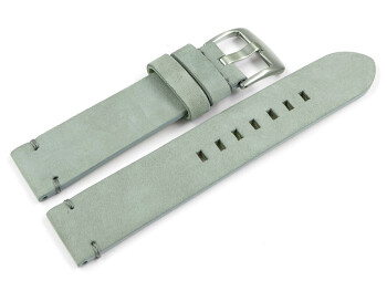 Uhrenarmband grau Veluro Leder ohne Polster 18mm
