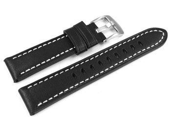 Armband schwarz Miami Leder ohne Polster 26mm