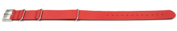 Uhrenarmband echtes Leder Nato rot 20mm