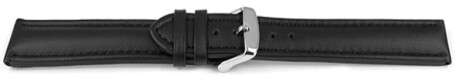 XL Uhrenarmband Leder Glatt schwarz TiT 24mm Stahl