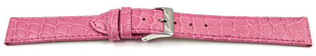 Uhrenarmband Leder Pink Safari 18mm Gold