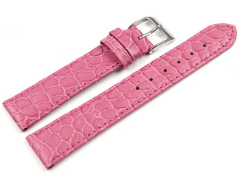 Uhrenarmband Leder Pink Safari 20mm Gold