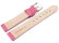 Uhrenarmband Leder Pink Safari 22mm Stahl