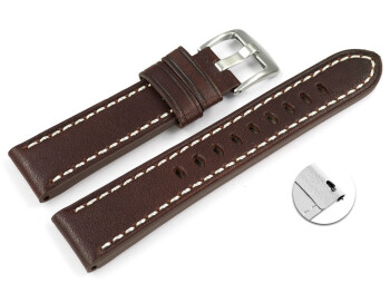 Schnellwechsel Uhrenarmband braun Miami Leder ohne...