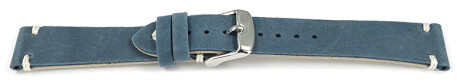 Schnellwechsel Uhrenarmband dunkelblau Leder Modell Fresh 19mm Stahl