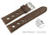 Schnellwechsel BIO Uhrenarmband Leder braun Pflanzlich gegerbt Gelocht 24mm