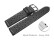 Schnellwechsel Uhrenarmband Leder Style schwarz 16mm Stahl