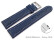 Schnellwechsel Uhrenband echtes Leder gepolstert genarbt blau Stahl 22mm