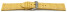 Schnellwechsel Uhrenarmband gepolstert Kroko Prägung Leder gelb 22mm Stahl