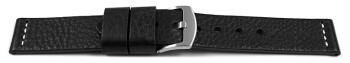 Schnellwechsel Uhrenarmband - Ranger - massives Leder - schwarz XL 24mm