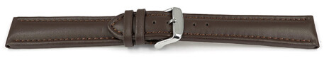 XL Schnellwechsel Uhrenarmband Leder Glatt dunkelbraun TiT 22mm Stahl