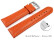Schnellwechsel Uhrenarmband - echt Leder - glatt - orange 20mm Stahl