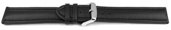 Schnellwechsel Uhrenarmband - echt Leder - glatt - schwarz TiT 22mm Stahl