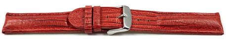 Schnellwechsel Uhrenarmband gepolstert Teju rot 18mm Stahl