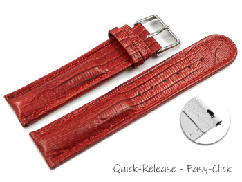 Schnellwechsel Uhrenarmband gepolstert Teju rot 18mm Stahl