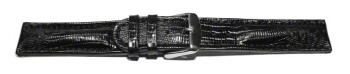 Schnellwechsel Uhrenarmband gepolstert Teju schwarz 20mm Stahl