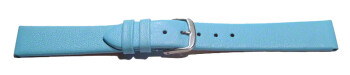 Schnellwechsel Uhrenarmband Leder Business hellblau 14mm Stahl