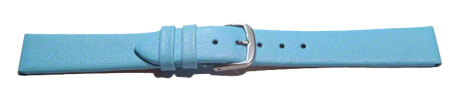 Schnellwechsel Uhrenarmband Leder Business hellblau 18mm Stahl