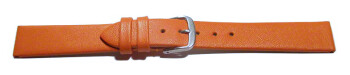 Schnellwechsel Uhrenarmband Leder Business orange 14mm Stahl