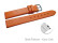 Schnellwechsel Uhrenarmband Leder Business orange 22mm Stahl