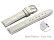 Schnellwechsel Uhrenarmband - echt Leder - Kroko Prägung - weiß - 20mm Stahl