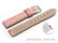 Schnellwechsel Uhrenarmband - echt Leder - Kroko Prägung - rosa - 22mm Stahl