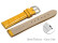 Schnellwechsel Uhrenarmband - echt Leder - Kroko Prägung - gelb - 16mm Stahl