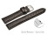 Schnellwechsel Uhrenarmband - echt Leder - Kroko Prägung - dunkelgrau - 12mm Stahl