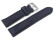 Uhrenarmband Leder pflanzlich gegerbt dunkelblau mit Schnellwechsel-Federsteg 20mm Schwarz