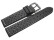 Uhrenarmband Leder Style schwarz 22mm Schwarz