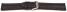 XL Uhrenarmband - Kroko Prägung - gepolstert - Leder - schwarz - rote Naht XL 18mm Schwarz